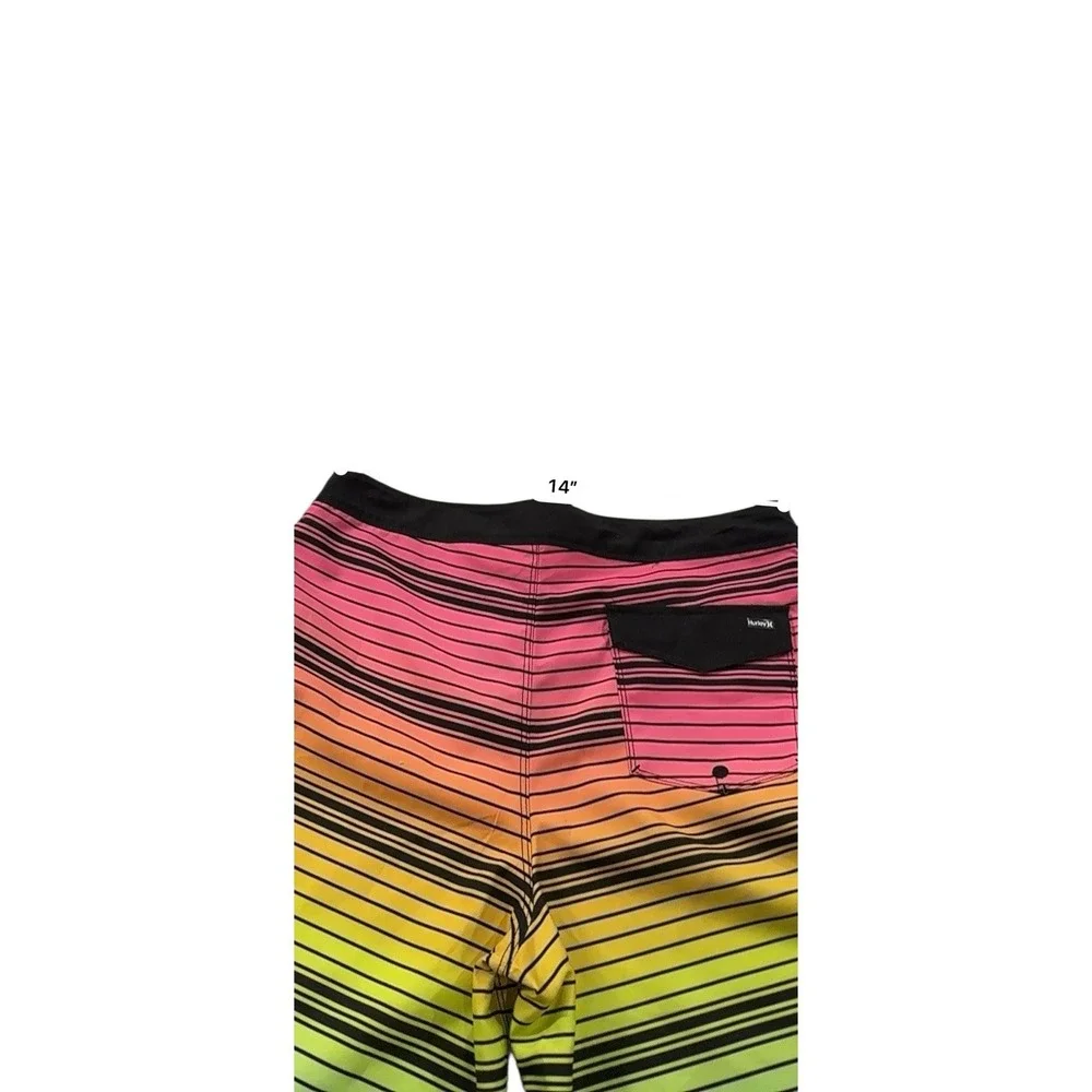 Hurley Board Shorts Boys Size 18 Drawstring‎ Multi Color Youth Beach Surf EUC